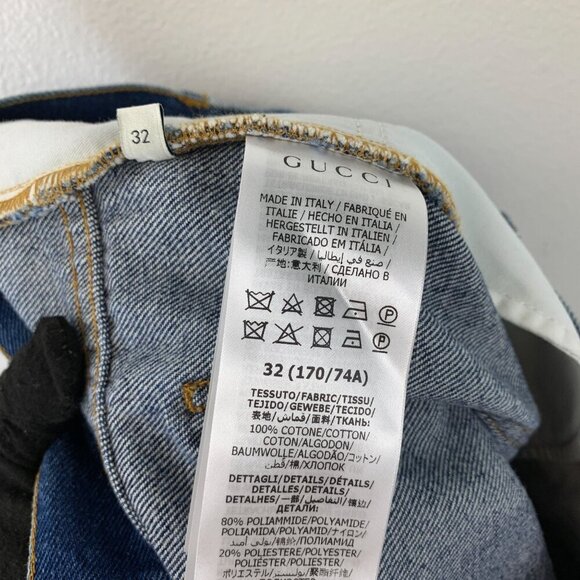 NWT Gucci Regular Fit Marble Jeans Size 32 - Picture 11 of 12